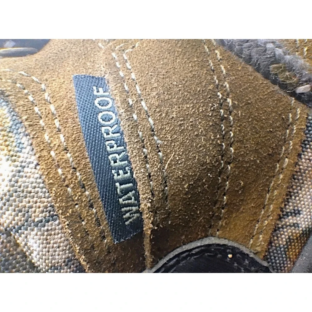 Survivors Mens Waterproof Hiking Boots Camo Brown‎ Leather Upper Size 9.5 W